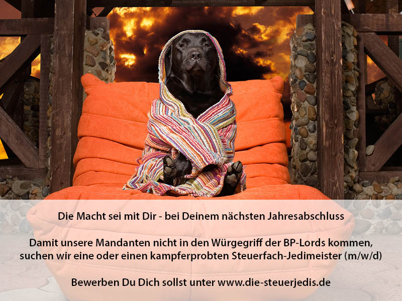 Hund im Jedi-Look